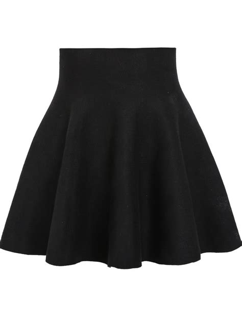 Black High Waist Ruffle Skirt Skirt Fashion Black