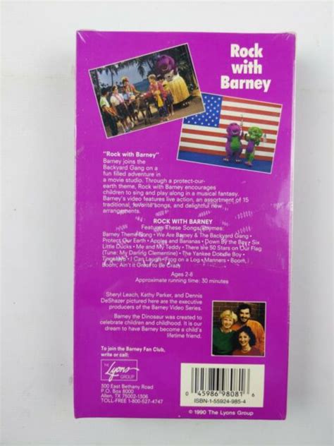 Buy Barney Rock With Barney Vhs 1992 Online Ebay