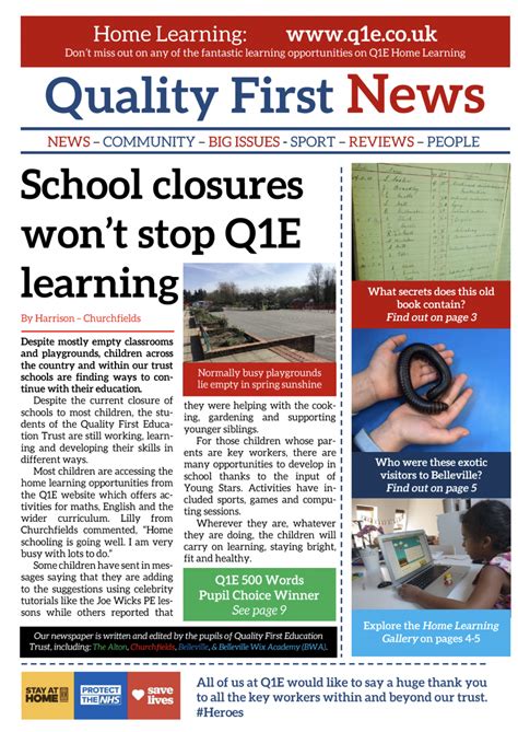 Q1e Quality First Education Trust Newspaper