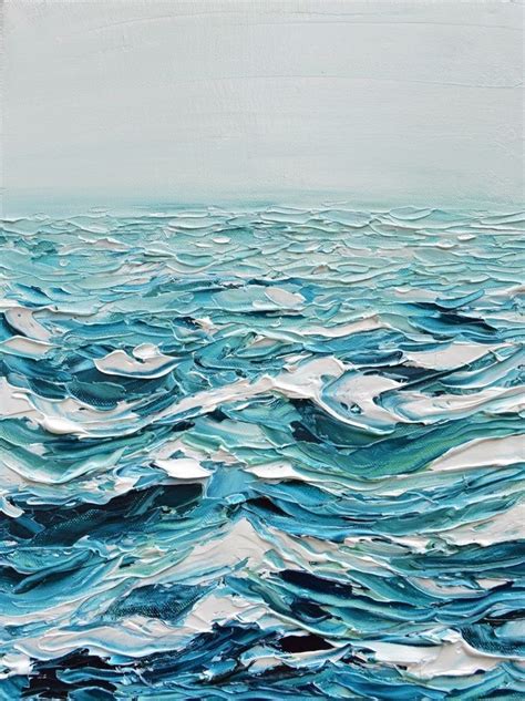 Abstract Ocean Oil Painting Cherryl Muir