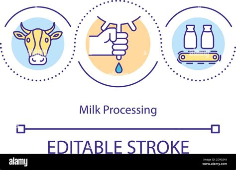 Milk Processing Concept Icon Stock Vector Image And Art Alamy