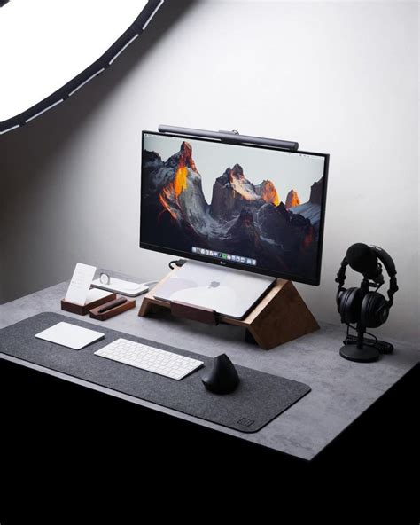 Stunning Widescreen Monitor Setup With Perfect Lighting Minimal Desk