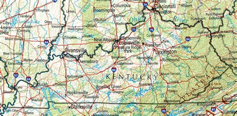 Map Of Kentucky And Surrounding States Printable Map