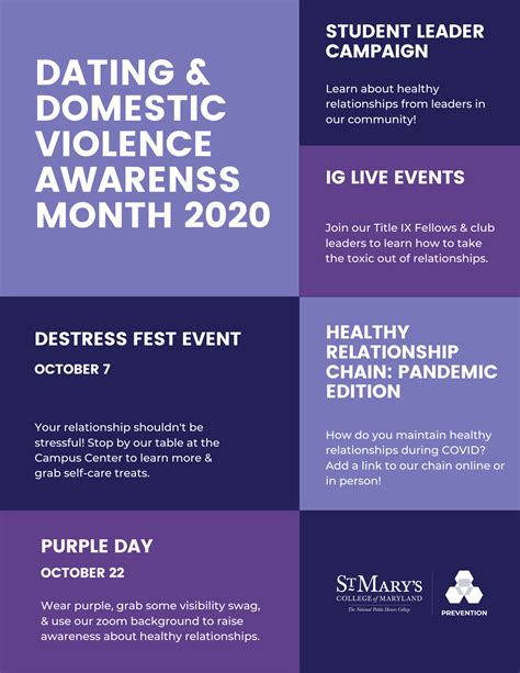 Dating And Domestic Violence Awareness Month Events St Marys College