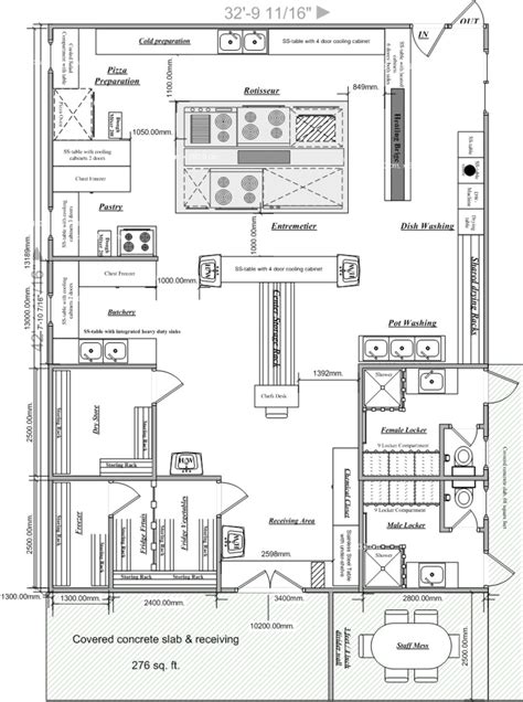 Commercial Kitchen Layout Drawings With Dimensions Afreakatheart Hot