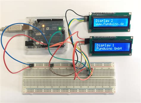 Nr06 Zwei I²c Displays Funduino Kits Und Anleitungen Für Arduino