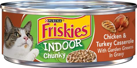 Is wet food better than dry food? FRISKIES Indoor Chunky Chicken & Turkey Casserole Canned ...