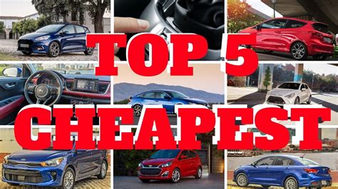 Top 5 Cheapest New Cars You Can Buy In 2018 Youtube