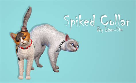 Liam Sim Spiked Collar Make Your Cat A Little Ts4 Pets Cc Finds