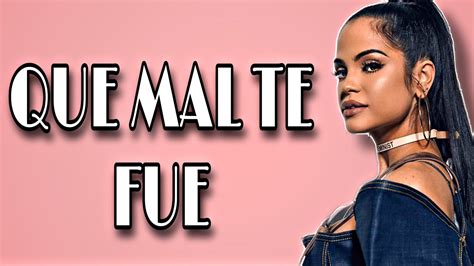 Natti Natasha Que Mal Te Fue Letralyrics Karaoke 😍 Youtube