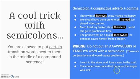 Semicolons Vs Colons Lesson Youtube