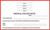 Images of Hospital Excuse Note