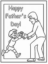Coloring Happy Fathers Pages Father Card Printable Dad Cool Christian Cards Template sketch template