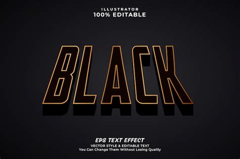 Premium Vector 3d Bold Editable Text Effect Style Text Style