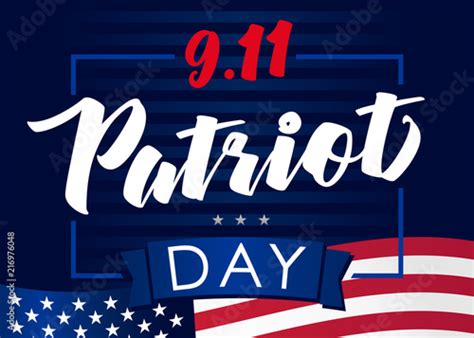 Patriot Day Usa Never Forget 911 Vector Banner Patriot Day September