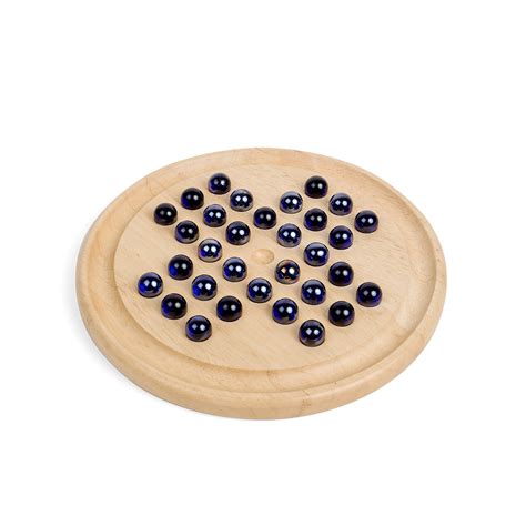 Bigjigs Toys Classic Wooden Solitaire Game Marbles Traditional Board