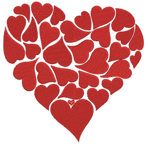 Heart Of Hearts Valentines Filled Machine Embroidery Design Digitized