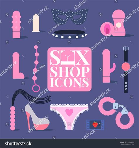 Vektor Stok Sex Shop Vector Icons Symbols Set Tanpa Royalti 439740382 Free Hot Nude Porn Pic