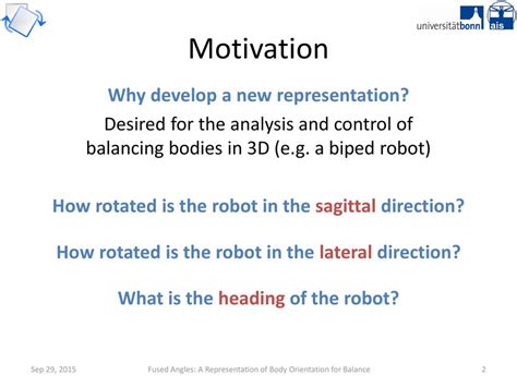 Fused Angles A Representation Of Body Orientation For Balance Ppt