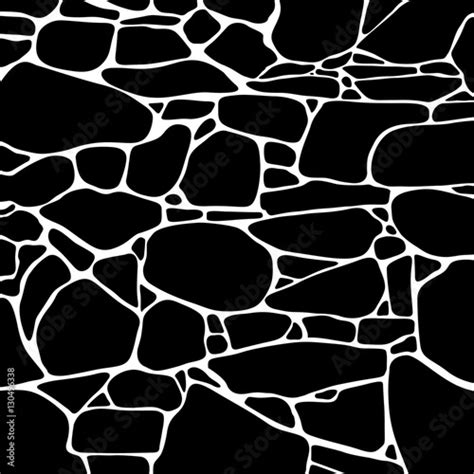 Seamless Stone Wall Pattern Vector Texture Illustration Stock Image