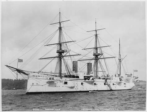 Protected Cruiser Uss Chicago Ca 14 1891 One Of The Usns First Four