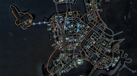 Arial View Of Night City Ps4 Edition Cyberpunk 2077 Rcitiesskylines