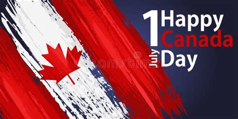 Happy Canada Day Holiday Celebrate Card Stock Illustration