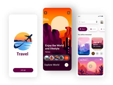Travel App V Travel App UI Design Concept Hotel Booking UpLabs