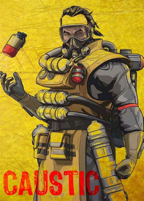 Caustic Apex Legends Character Poster Displate Poster By Scar Design