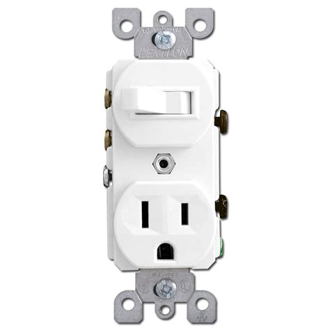 Stacked Outlet 3 Way Switch Leviton White Kyle Switch Plates