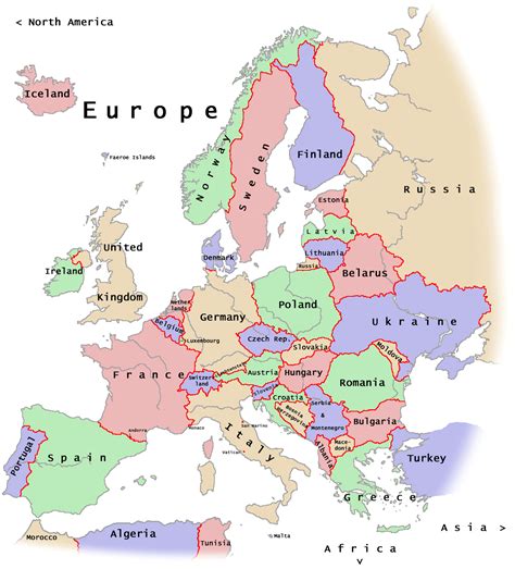 Mapa Politico De Europa1 Geografia
