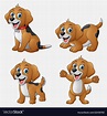 Cartoon funny dogs collection set Royalty Free Vector Image