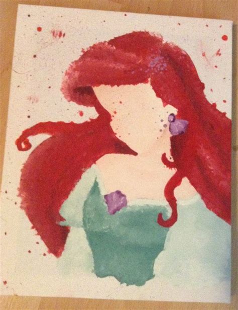 Disney The Little Mermaid Ariel Abstract Painting On Canvas Disney