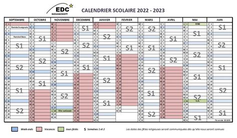 Calendrier Scolaire 2022 2023