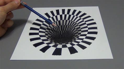Drawing A 3d Hole Optical Illusion Time Lapse Youtube