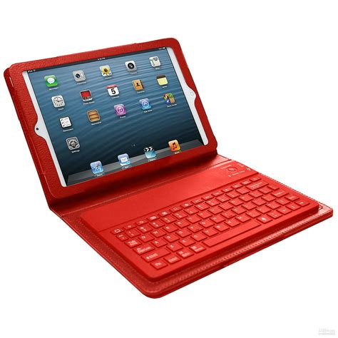 Bluetooth Keyboard Case For Ipad Mini Red