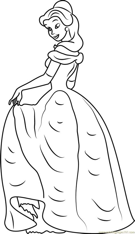 princess belle coloring page  beauty   beast coloring pages coloringpagescom