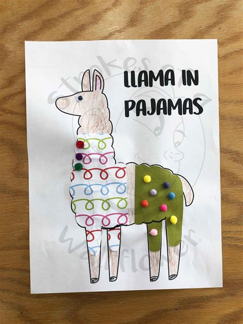 Preschool Craft Llama Llama In Pajamas Rhyming Etsy Daycare Themes