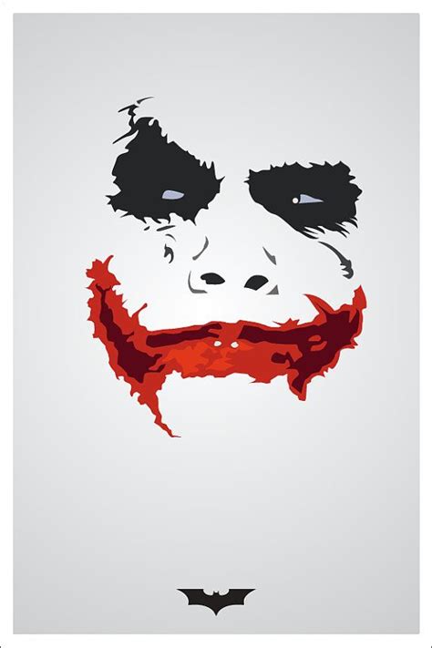 Minimalistic Custom Movie Poster Print 12x18 By Spacebardesigns Joker