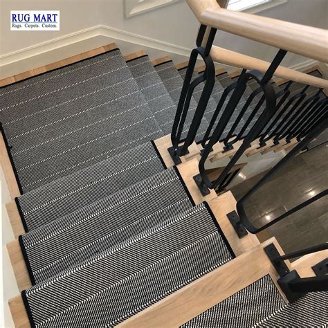 Broadloom Wool Carpet Custom Stair Runner Installed By Rug Mart Houston