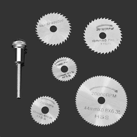 6pcs set mini hss rotary tool circular saw blades for dremel metal rotary cutter power tool set