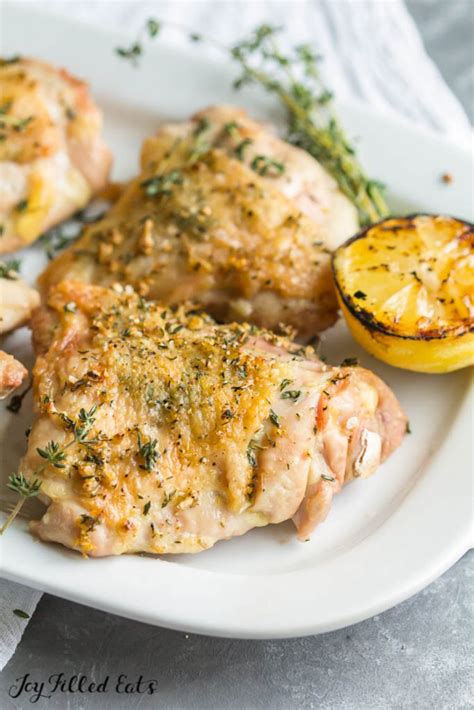 So here we go, give one (or three) of these diabetic chicken. This Crispy Baked Chicken Thighs with Lemon & Garlic recipe requires only a few ingredie… (With ...