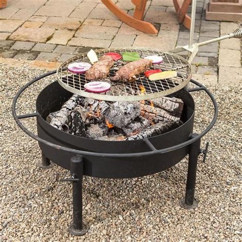 Amish Made Fire Pit With Grill Attachment In 2020 Fire