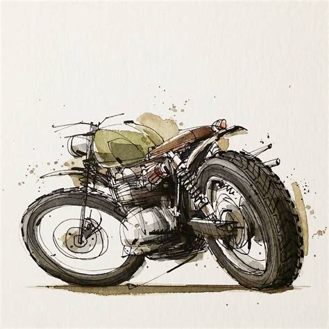 Artanddesign Motorcycle Illustrations By Tomas Pajdlhauser Motorcycle Illustration Bike Sketch