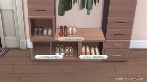Dream Home Decorator Shoes Functioning As A Remove Shoes Sign Mod For The Sims 4 At Modshost