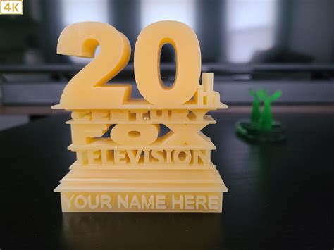 20th Century Fox Logo Twentieth Century Television 3D | Etsy