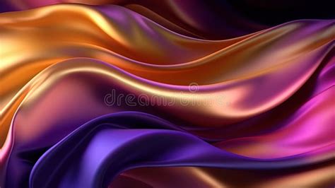Gold Silk Texture Background Luxury Fabric Waves Pattern Generative