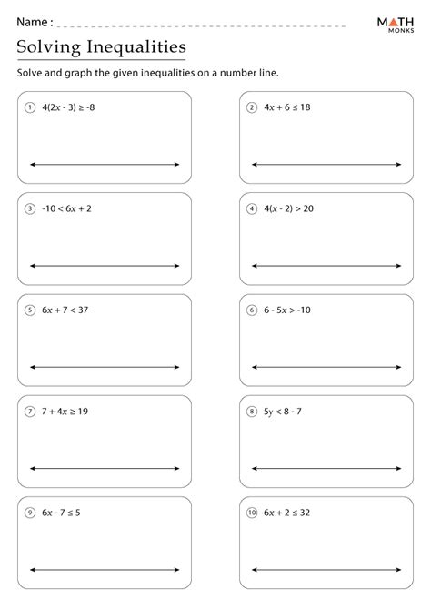 Graphing Inequalities Worksheet With Answers
