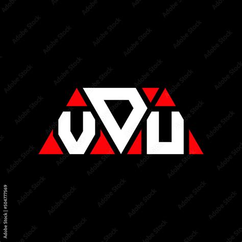 Vdu Triangle Letter Logo Design With Triangle Shape Vdu Triangle Logo