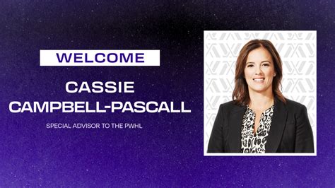 Professional Women’s Hockey League Pwhl Names Cassie Campbell Pascall Special Advisor Pwhl